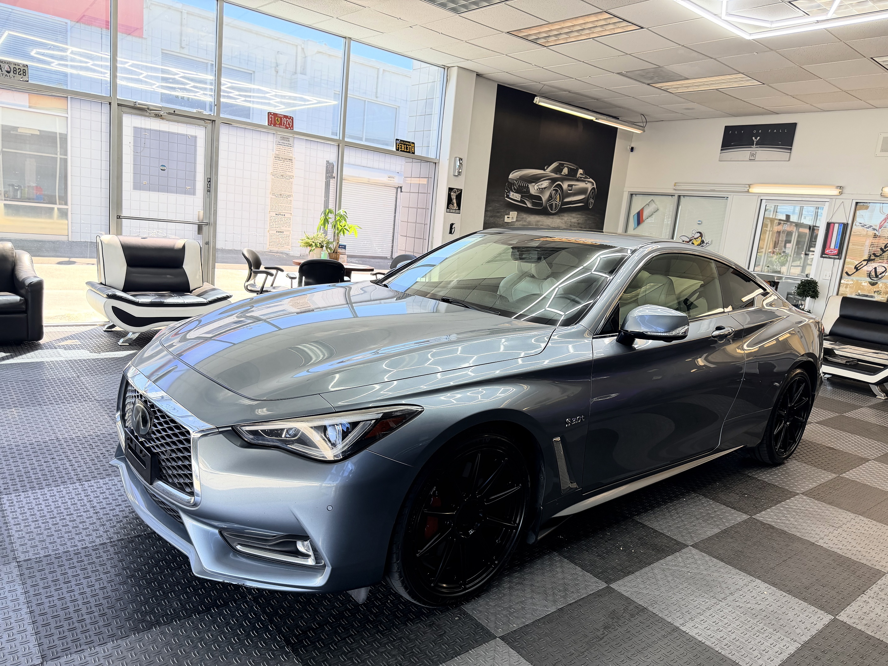Gray (Liquid Platinum) 2017 INFINITI Q60 Red Sport 400 Coupe AWD Coupe All-Wheel Drive Automatic